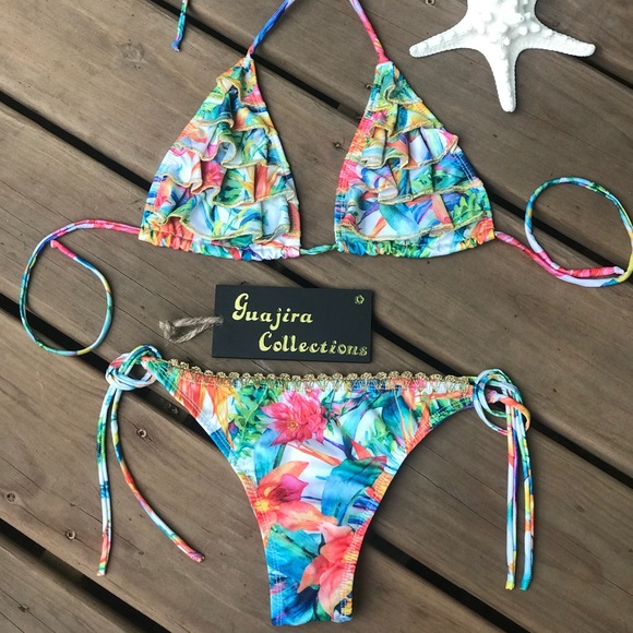 Golden Tropical bikini - Picture 2 of 5